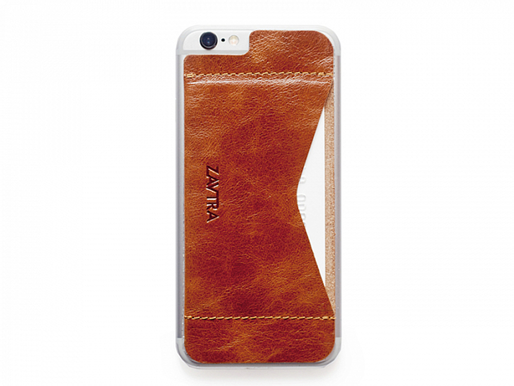 Кошелек-накладка на iPhone 6/6s, коричневый