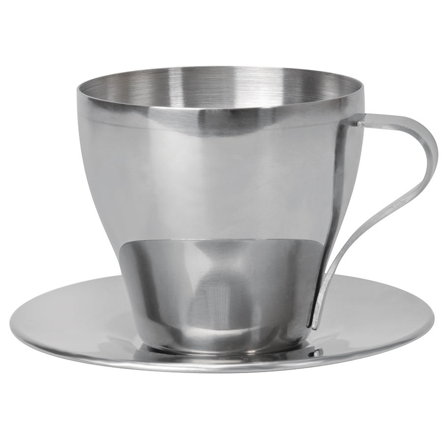 Чайная пара "Teatime"; 220 мл; металл; лазерная гравировка