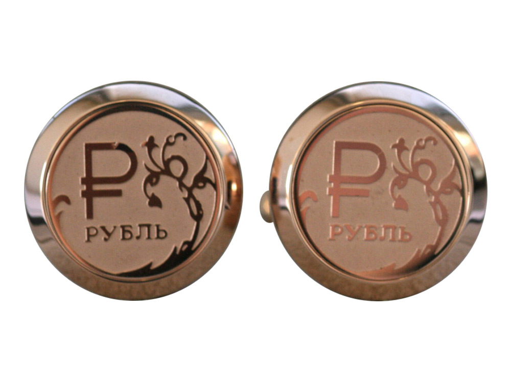 Запонки "Рубль"Montegrappa