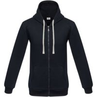 Толстовка на молнии с капюшоном Unit Siverga Heavy, темно-синяя