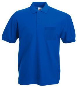 Поло "65/35 Pocket Polo", ярко-синий_S, 65% п/э, 35% х/б, 180 г/м2