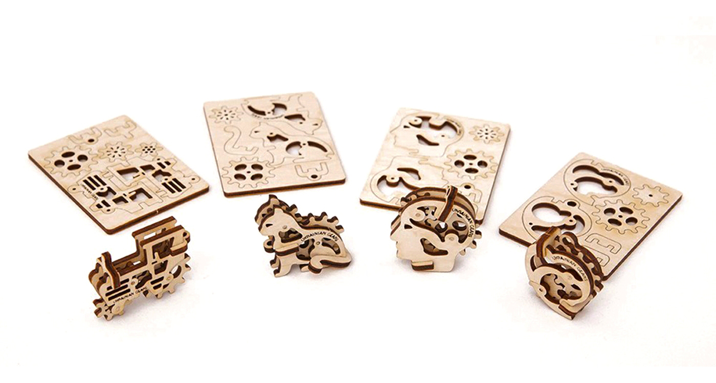 3D-ПАЗЛ UGEARS «Набор Трибики»