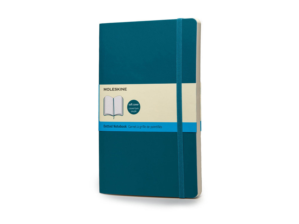 Записная книжка Moleskine Classic Soft (в точку), Large (13х21см), бирюзовый