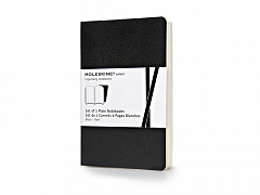 Записная книжка Moleskine Volant (нелинованная, 2 шт.), Pocket (9х14см), черный