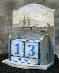 Календарь из смолы и экокерамики