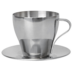Чайная пара "Teatime"; 220 мл; металл; лазерная гравировка