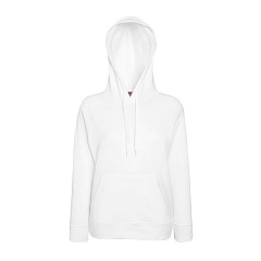 Толстовка женская "LIGHTWEIGHT", белый_XS, 80% хлопок, 20% полиэстер, 230 г/м2