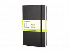 Записная книжка Moleskine Classic (нелинованный), Pocket (9х14 см), черный