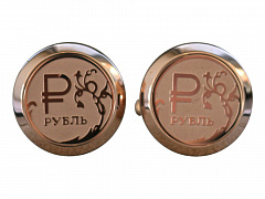 Запонки "Рубль"Montegrappa