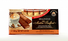 Молочный шоколад с начинкой со вкусом "Capuccino" в мини-батончиках, 100г