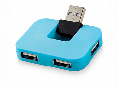 USB Hub "Gaia" на 4 порта, синий