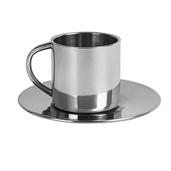 Кофейная пара "Coffemania"; 100 мл; металл; лазерная гравировка