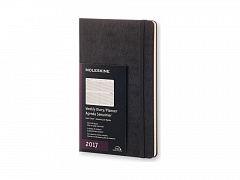 Еженедельник Moleskine Classic (горизонтальный, 2017), Pocket(9x14 см), черный